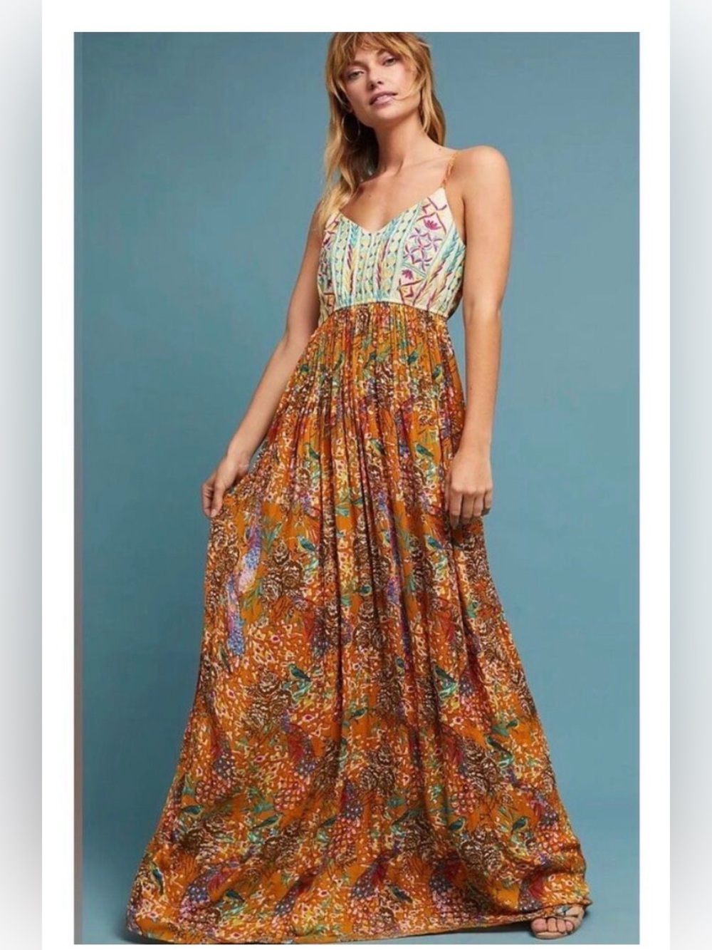 Raga Parkland Maxi Dress size Small feminine colorful boho festival